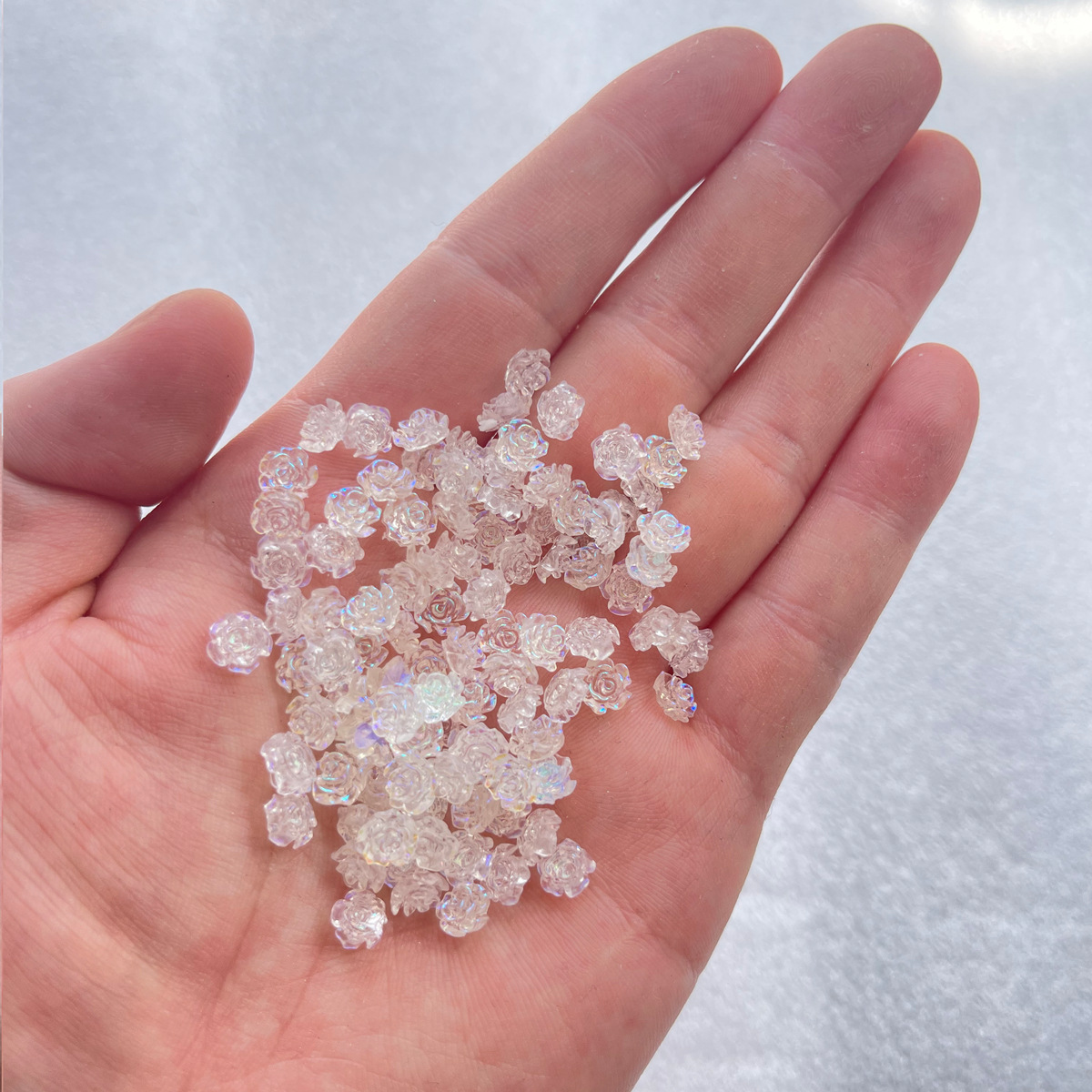 Resin Art Rose - 100 Adet Karışık Boyut İnci Boyalı