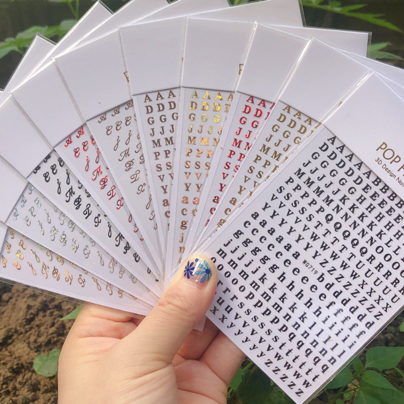 Resin Art Alphabet - 1 adet yeni İngilizce alfabe tırnak