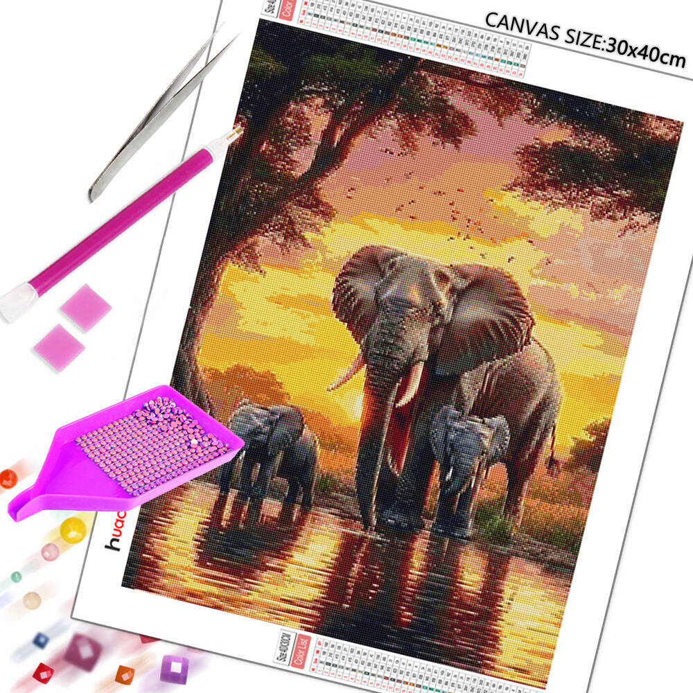 Huacan Fil Gün Batımı Manzaras - Resin Art Wallpaper incelemesi ve fiyatı